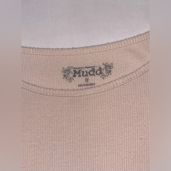 Mudd Women's Blush Cold Shoulder Top - Picture 3 of 3